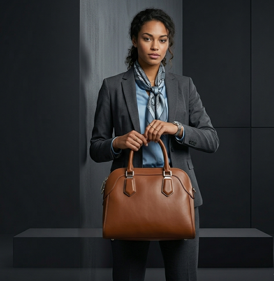 Translation missing: en.Brown Leather Work Tote