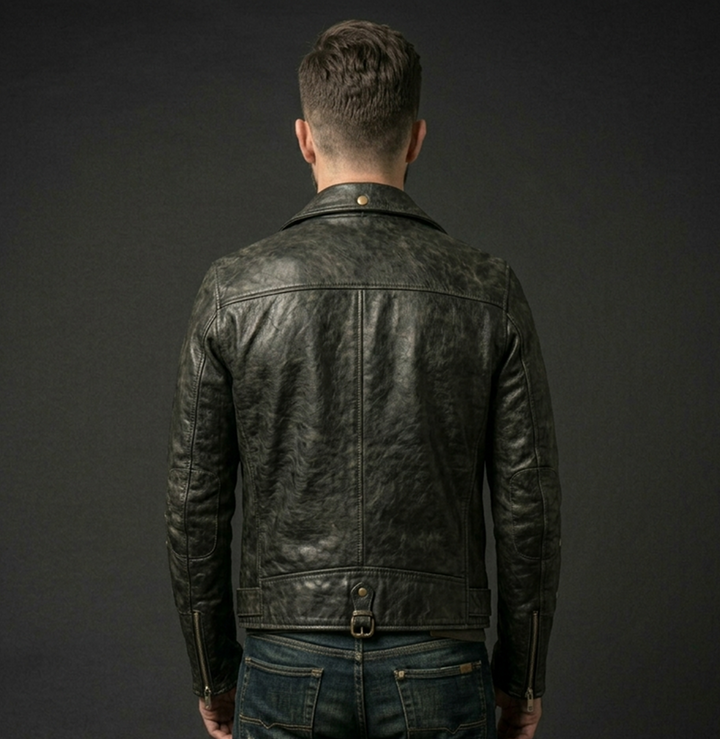 Translation missing: en.Distressed Black Biker Jacket