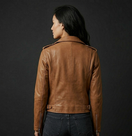 Translation missing: en.Tan Biker Jacket