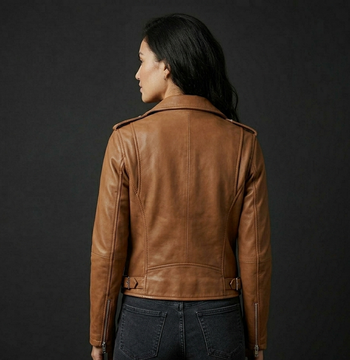 Translation missing: en.Tan Biker Jacket