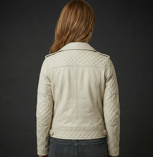 Translation missing: en.Cream Quilted Jacket