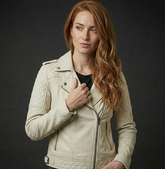 Translation missing: en.Cream Quilted Jacket