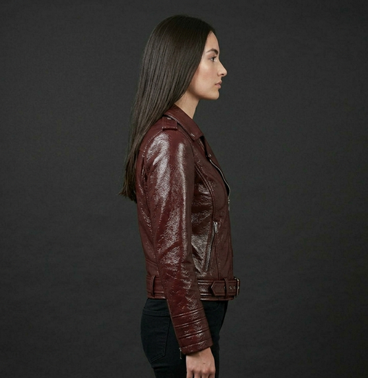 Translation missing: en.Burgundy Biker Jacket