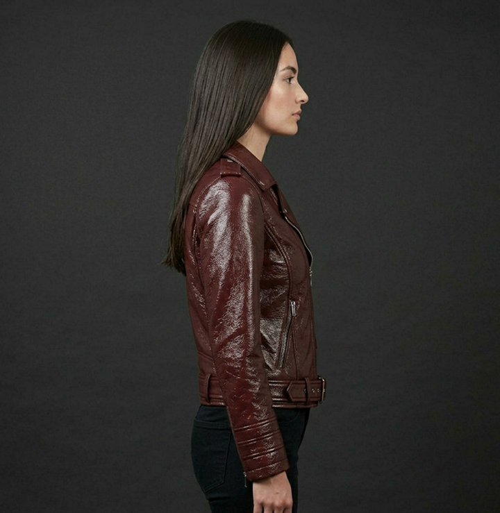 Translation missing: en.Burgundy Biker Jacket