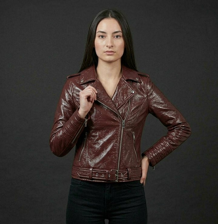 Translation missing: en.Burgundy Biker Jacket