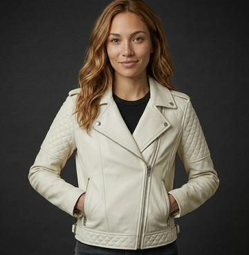 Translation missing: en.Cream Quilted Jacket